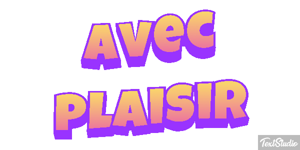 Avec plaisir Effet de texte