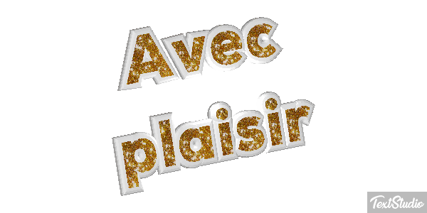 Avec plaisir Effet de texte