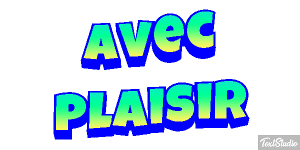 Avec plaisir Effet de texte