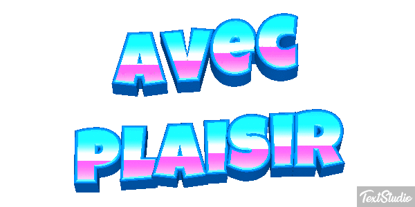 Avec plaisir Effet de texte