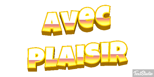 Avec plaisir Effet de texte