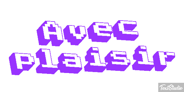 Avec plaisir Effet de texte