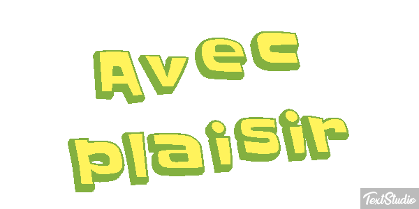 Avec plaisir Effet de texte
