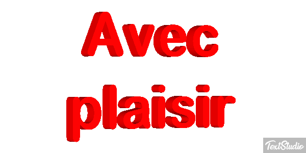 Avec plaisir Effet de texte