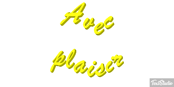Avec plaisir Effet de texte