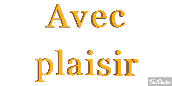 Avec plaisir Effet de texte