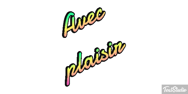 Avec plaisir Effet de texte