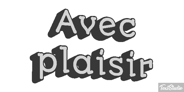 Avec plaisir Effet de texte