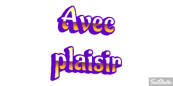 Avec plaisir Effet de texte