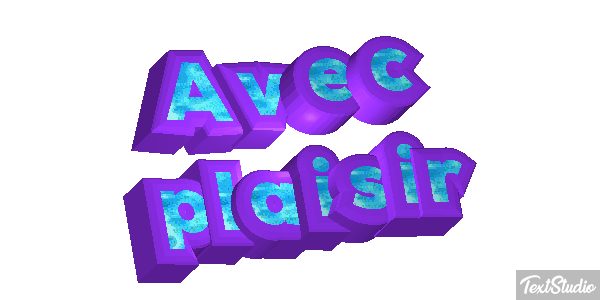 Avec plaisir Effet de texte