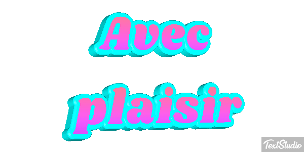 Avec plaisir Effet de texte