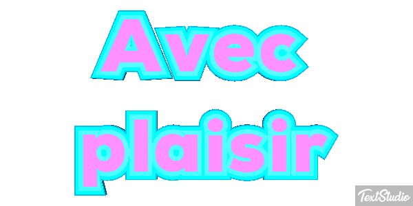 Avec plaisir Effet de texte