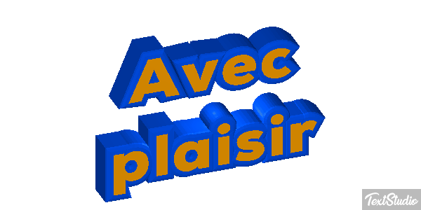 Avec plaisir Effet de texte