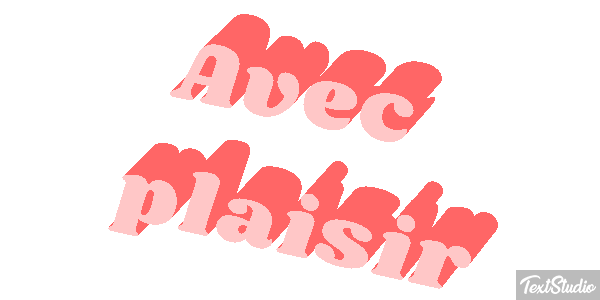 Avec plaisir Effet de texte