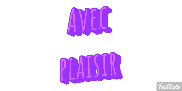Avec plaisir Effet de texte