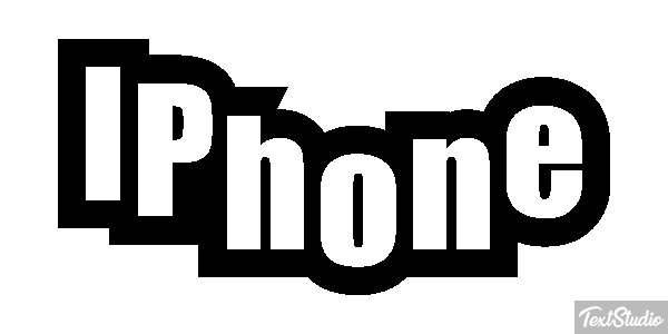 IPhone Text effect