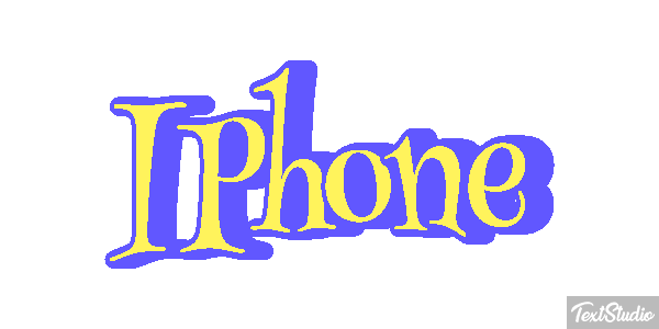 IPhone Text effect