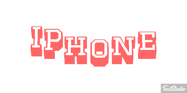 IPhone Text effect
