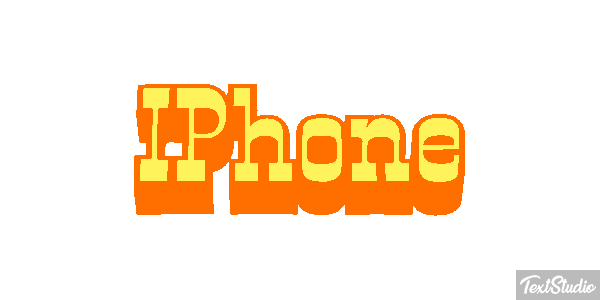 IPhone Text effect