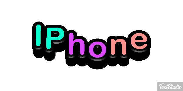 IPhone Text effect