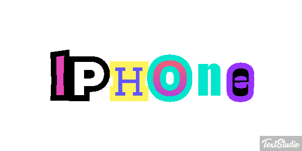 IPhone Text effect