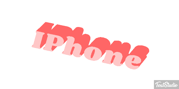 IPhone Text effect