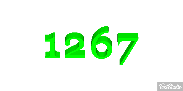 1267 Text effect