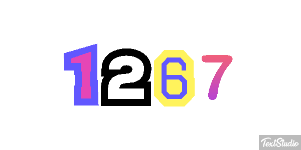 1267 Text effect