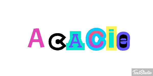 Acacie Effet de texte