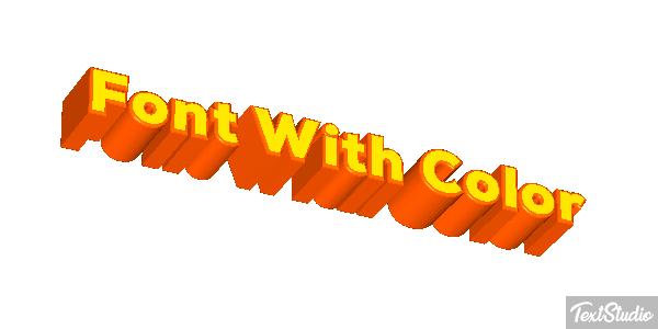 Font With Color Efekt tekstowy