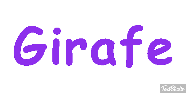 Girafe Effet de texte