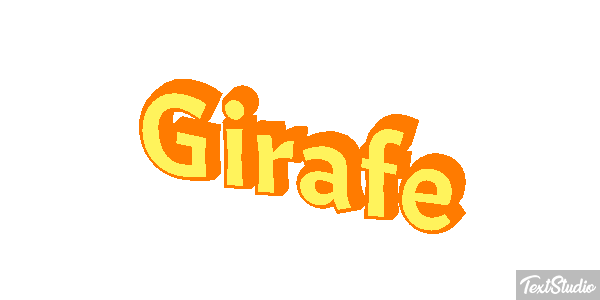 Girafe Effet de texte