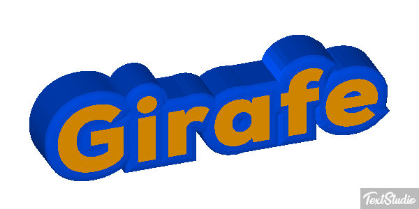 Girafe Effet de texte