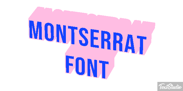 Montserrat Font テキスト効果