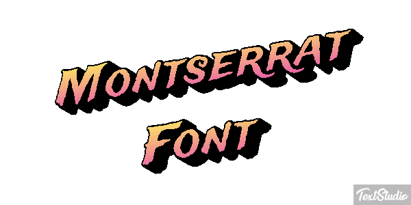 Montserrat Font テキスト効果