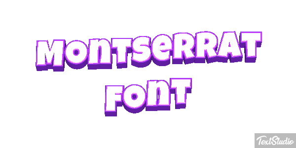 Montserrat Font テキスト効果
