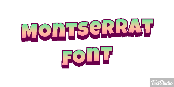 Montserrat Font テキスト効果
