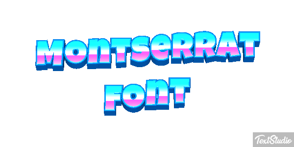 Montserrat Font テキスト効果