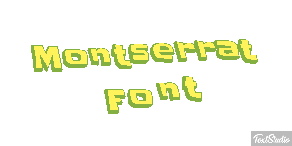 Montserrat Font テキスト効果