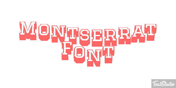 Montserrat Font テキスト効果