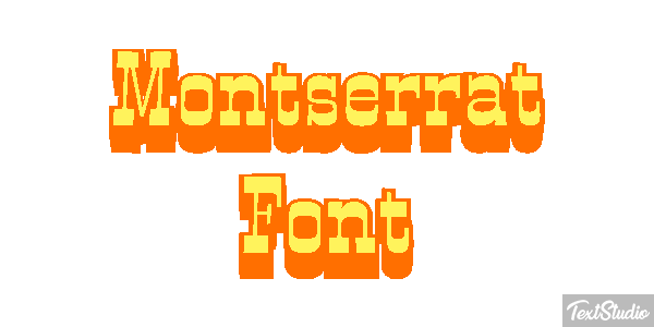 Montserrat Font テキスト効果