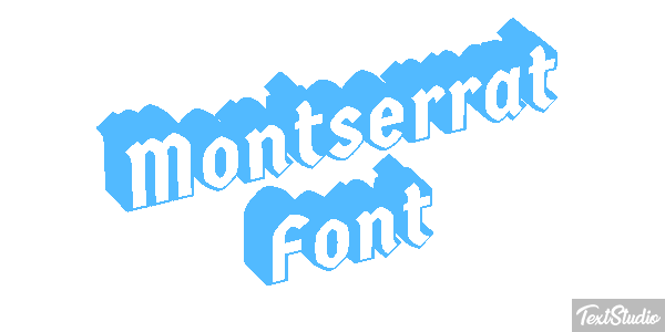 Montserrat Font テキスト効果