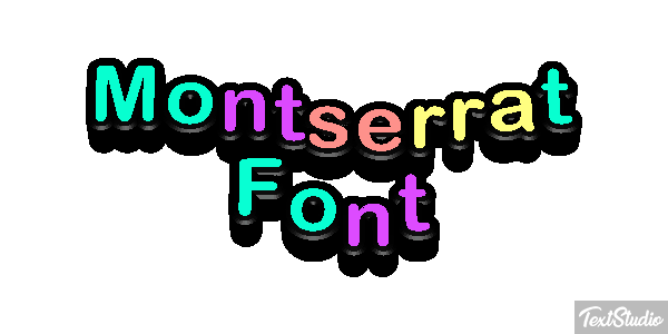 Montserrat Font テキスト効果