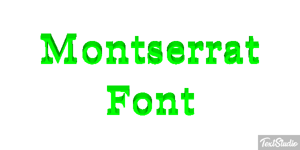 Montserrat Font テキスト効果
