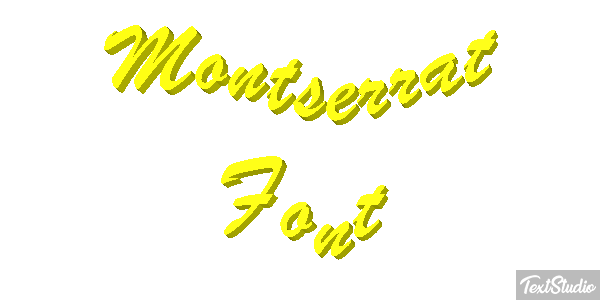 Montserrat Font テキスト効果
