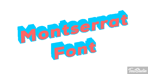Montserrat Font テキスト効果