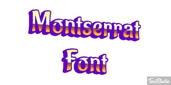 Montserrat Font テキスト効果