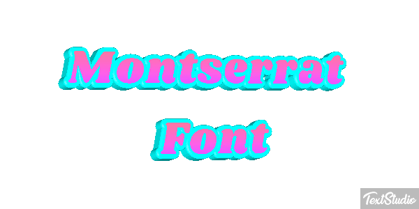 Montserrat Font テキスト効果