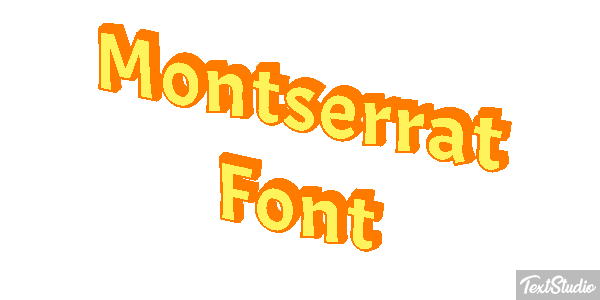 Montserrat Font テキスト効果