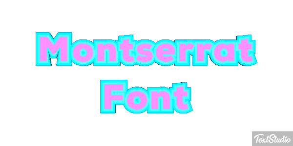 Montserrat Font テキスト効果